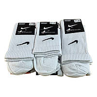 12 пар Мужские носки Nike (размер 41-44) белые оптом, тениска , длинные