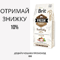 Brit Fresh Turkey With Pea Adult Fit & Slim корм зі свіжою індичкою і горошком для дорослих собак, 12 кг