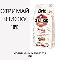 Brit Fresh Beef With Pumpkin Puppy Large корм зі свіжою яловичиною і гарбузом для цуценят великих порід, 2.5