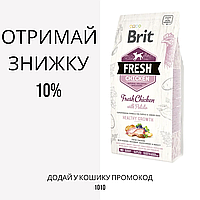 Brit Fresh Chicken With Potato Puppy сухой корм со свежей курицей и картофелем для щенков, 2.5 кг