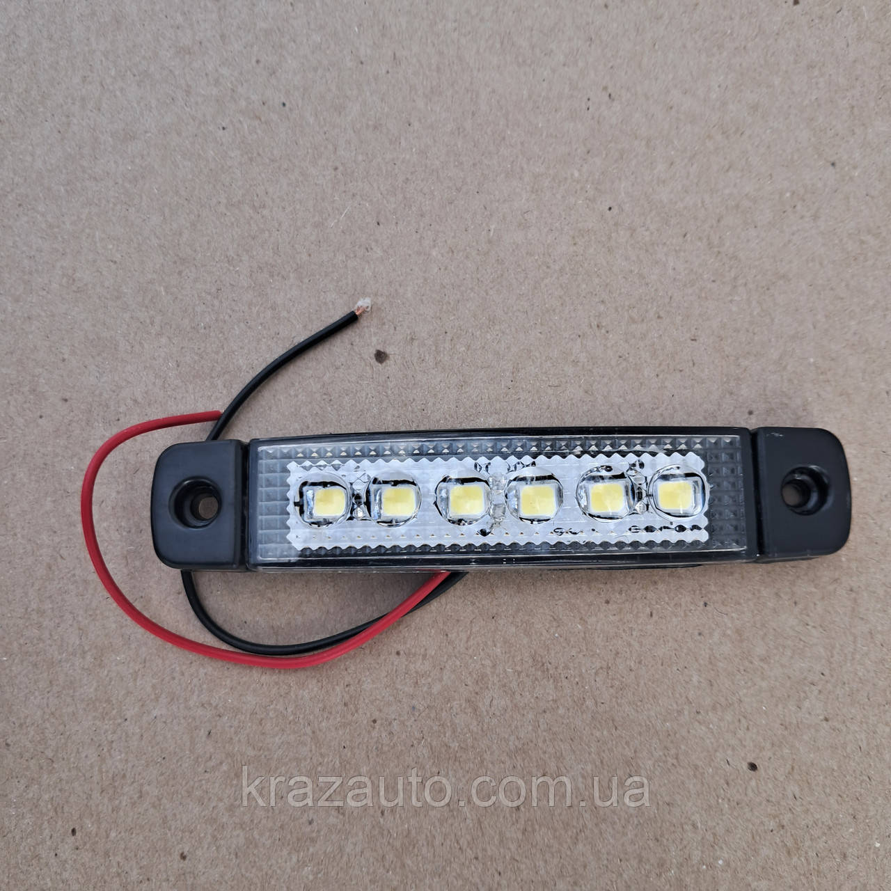 Ліхтар габаритний 12/24V LED білий (6 діодів, 1ряд) (TEMPEST) TP09-09-116
