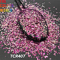 Пластівці для декору нігтів хамелеон TCR 407