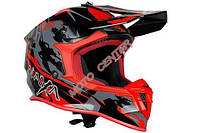 Кроссовый шлем NAXA C10 черный и красный XS Мотошлем каска
