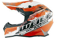 Кроссовый шлем Wulf PRO Orange S Мотошлем каска
