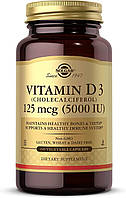 Вітамін Д3 Solgar, Vitamin D3 (Cholecalciferol), 5000 IU, 240 рослинних капсул