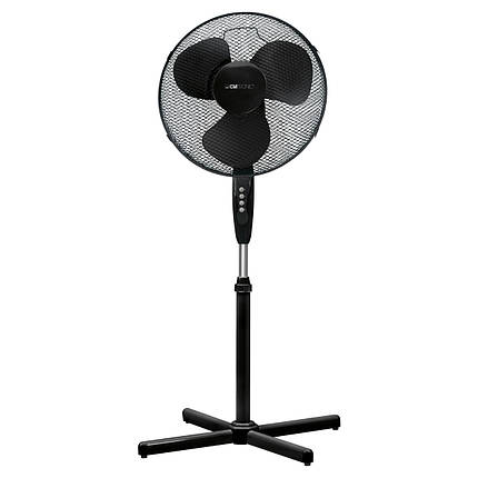 Вентилятор Clatronic VL 3603 S підлоговий у кімнату Побутові вентилятори з регулюванням обертів для дому Чорний, фото 1
