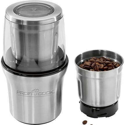 Кавомолка PROFICOOK PC-KSW 1021 електрична маленька Подрібнювач кавових зерен, спецій Домашня кавомолка, фото 1