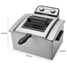 Фритюрниця подвійна PROFICOOK PC-FR 1038 електрична Апарат для картоплі фрі, чипсів для дому та кафе, фото 5