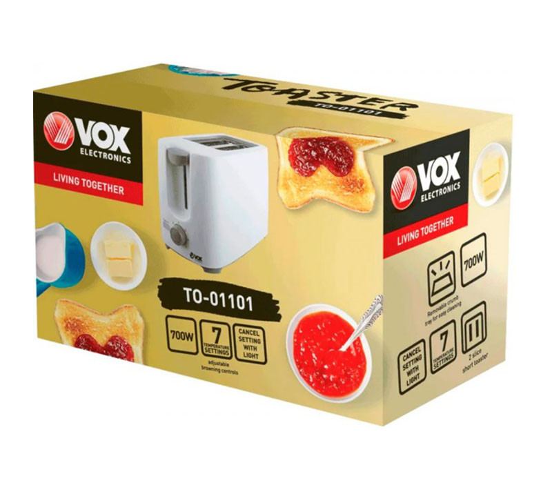 Тостер для кухни бытовой Vox electronics вертикальный электротостер для 2 гренок тостерница для дома TO01101 - фото 6 - id-p1822940955