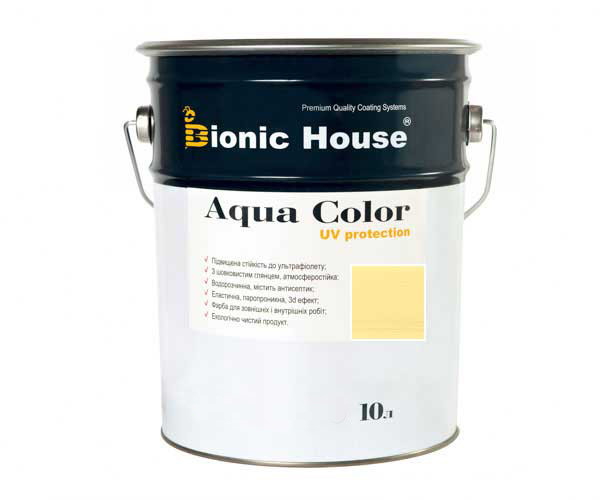 Фарба для дерева Bionic-House Aqua Color UV-protect 10л Медовий
