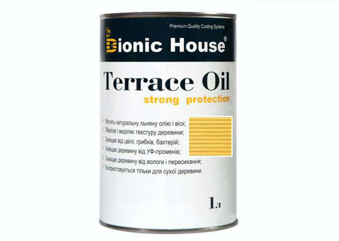 Масло для терас Bionic-House 1л Світлий Дуб, фото 1