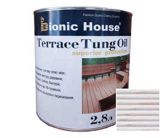 Масло для терас ТУНГОВЕ Bionic-House 2,8 л Білий, фото 1