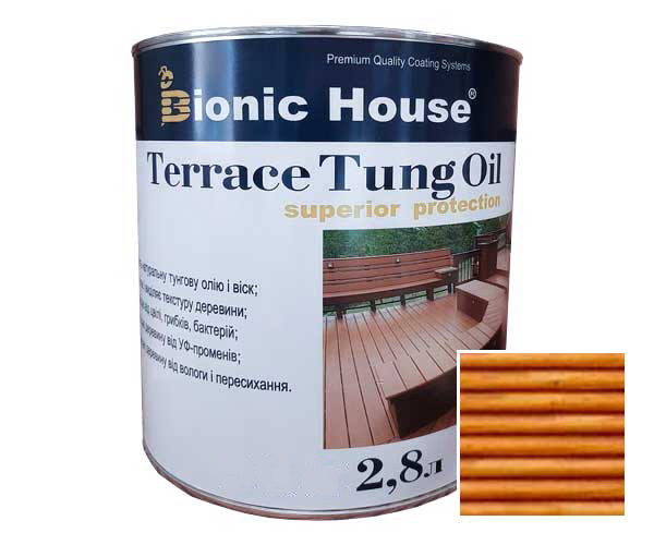 Масло для терас ТУНГОВЕ Bionic-House 2,8 л Ірис