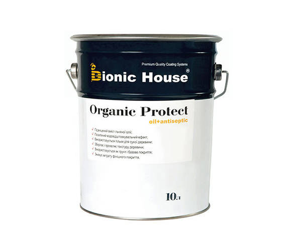 Антисептик для дерева ORGANIC PROTECT OIL Bionic-House 10л Безбарвний, фото 1