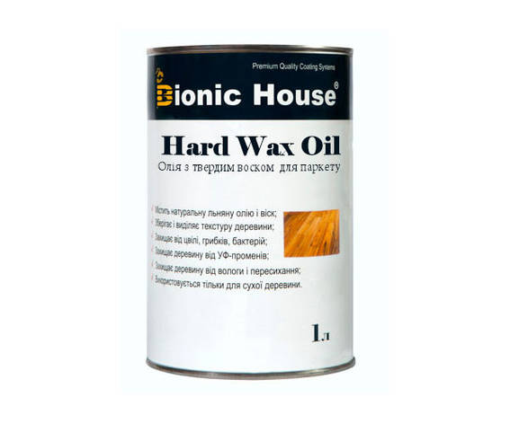 Олія для підлоги з твердим воском HardWax Oil 1л Безбарвний, фото 1