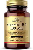 Вітамін В6 Solgar, Vitamin B6, 100 мг, 100 таблеток