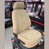 Універсальні автомобільні чохли Colombo на сидіння авто з Алькантарою, бежевий