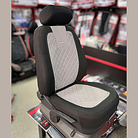 Універсальні автомобільні чохли Colombo на сидіння авто з Алькантарою, чорний зі світло-сірою вставкою