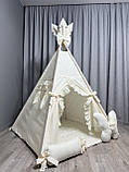 Вігвам Ніжність на молочном Повний комплект, вігвам для дівчинки, вігвам для дітей, дитяча палатка, вігвам дитячий, фото 4