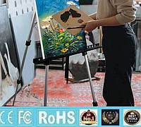 Мольберт тринога портативна алюмінієва для художника. З чохлом, стійка, надійна