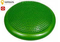 Балансировочная подушка массажная 33 см EasyFit Зеленая