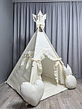 Вігвам Веселий Зайчик Повний комплект, дитячий вігвам, дитяча палатка, вігвам для дітей, вігвам для дівчинки, фото 4