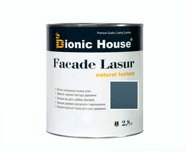 Фарба для дерева FACADE LASUR Bionic-House 2,8 л Крайола