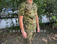 Армейская мужская футболка ВСУ пиксель олива мультикам 46-60р тактическая футболка х/б военная 58, Мультикам
