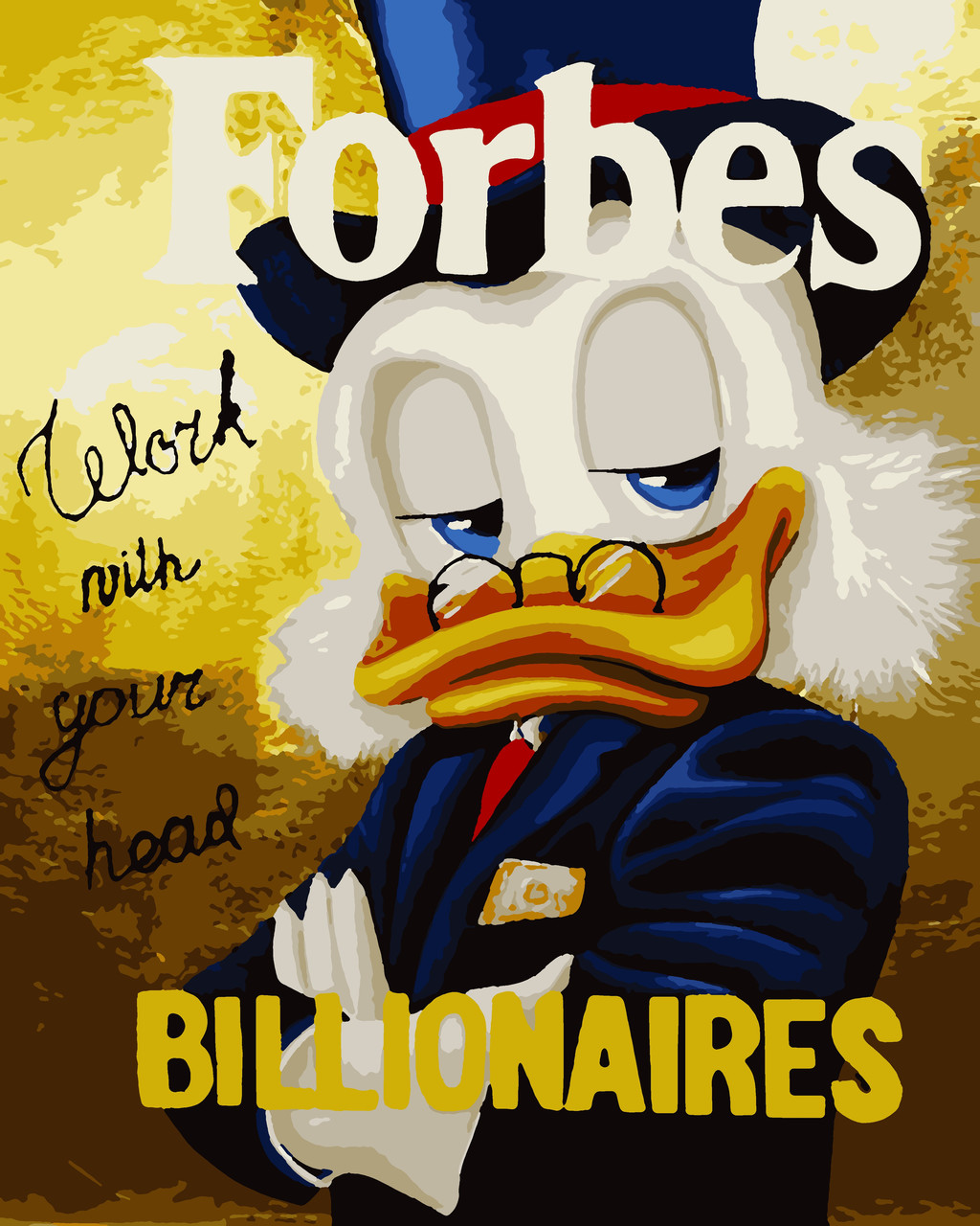 Картина за номерами "Скрудж Форбс (з золотою фарбою)" 50*60 см