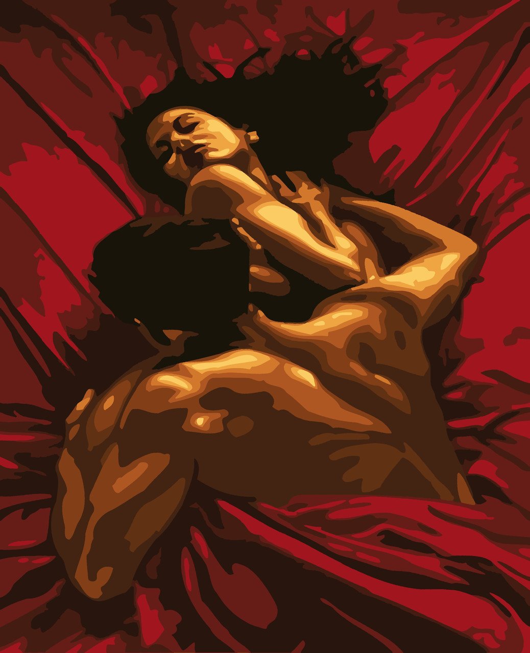 Картина за номерами "Двоє у ліжку" 60*50 см