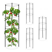 Комплект декоративных опор для вьющихся растений балкона или сада, железо/пластик, 60 см, 4 шт.