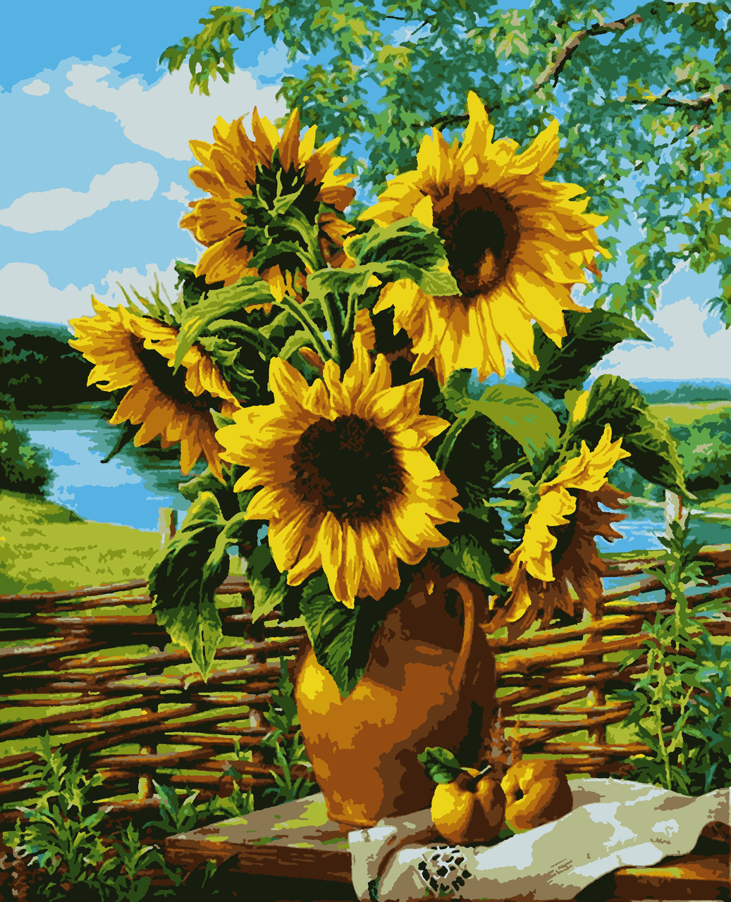 Картина за номерами "Букет соняхів" 50*60 см