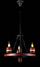 Підвісна дерев'яна люстра L7062/3H (COF+BK), фото 2