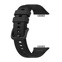 Силиконовый ремешок на часы Huawei Watch Fit 2 сменные ремешки для умных часов хуавей вотч фит 2 color Черный (Black)