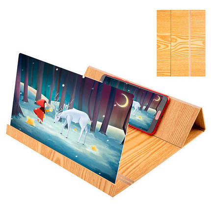 3D-збільшувач екрана телефона Enlarged Screen Magnifier (Світле дерево), фото 1