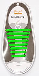 Силіконові шнурки набір 8+8 шт №20 ЗЕЛЕНІ