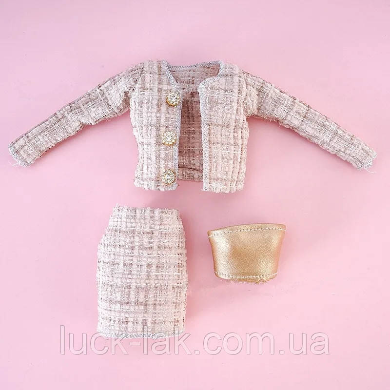 Одежда для куклы Барби, набор юбка, топ, пиджак - фото 2 - id-p1823064416