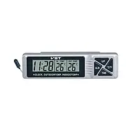 Автомобильные часы с термометром VST-7066 Серые