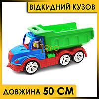 Дитячий великий самоскид для пісочниці 009/10, іграшкова вантажна машинка для піску, іграшка-вантажівка зелен.
