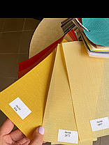 Тканинні ролети Льон 2072 жовтий колір з фіксацією, фото 3