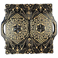 Нарди дерев'яні, ручної роботи з різьбленням під склом, 58*28*8 см, арт.192347