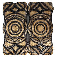 Нарди ручної роботи з різьбленням під склом, 50*23*10 см, 192317. Нарди різьблені ручної роботи. Дерев'яні нарди