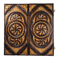 Ексклюзивні нарди з дерева з різьбленням під склом, 58*28*10 см, 192325