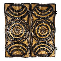 Нарди дерев'яні, ручної роботи з різьбленням під склом, 50*23*8 см, арт.192326