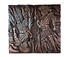 Дерев'яні нарди, оформлені ручним різьбленням, 60*32 см, арт.195065