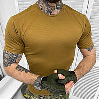 Мужская потоотводная Футболка Intrigue Coolpass приталенного кроя койот размер M