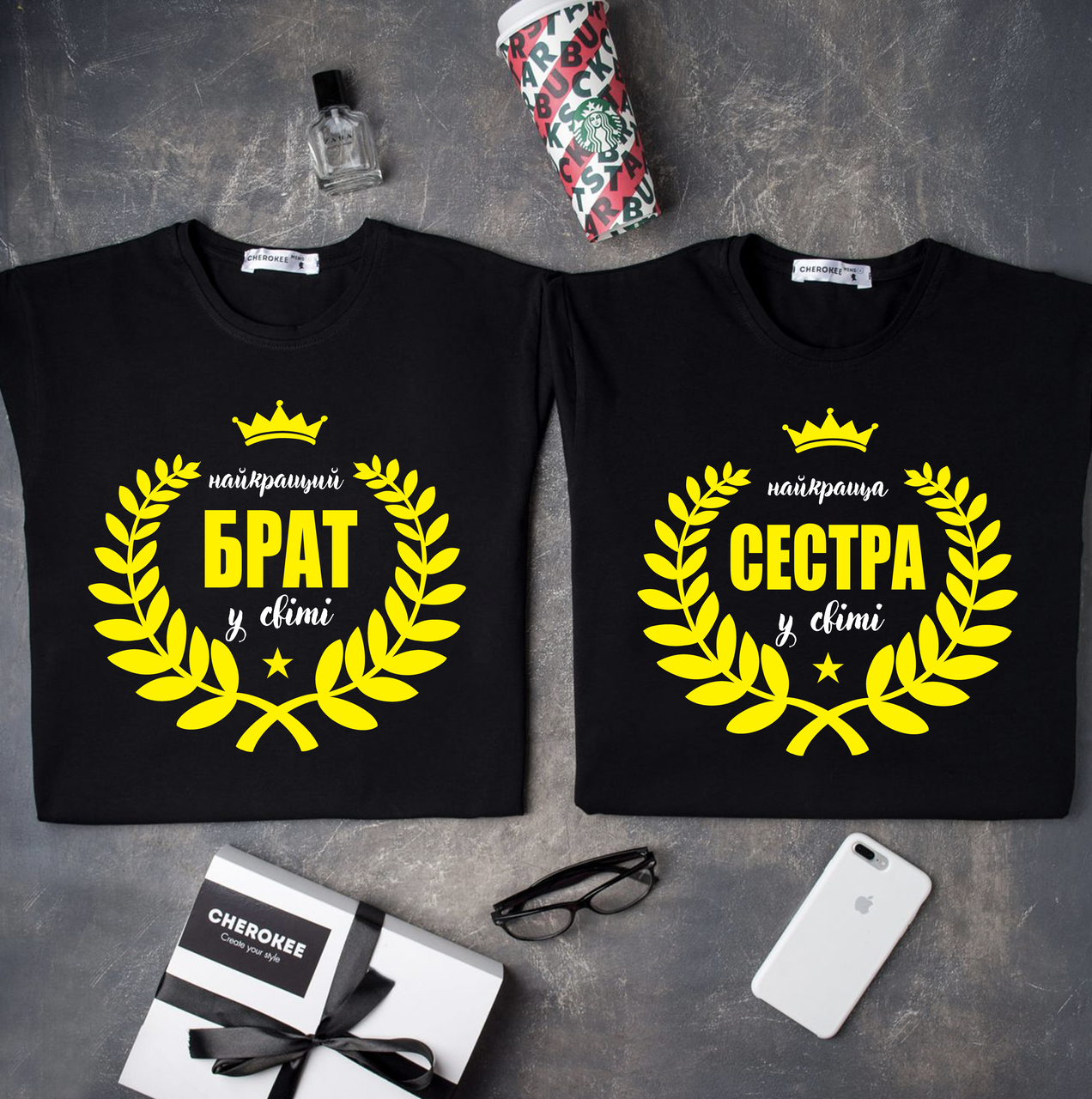 Парні футболки з принтом "Best friend-SISTER"