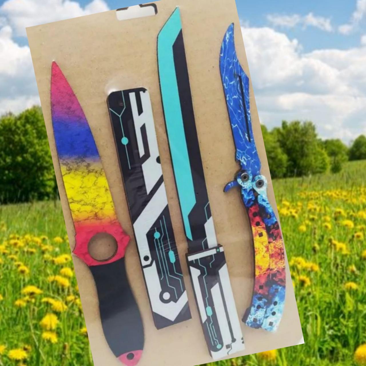 Купить Набор деревянных ножей в блистере , детские игрушечные ножи из ...