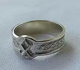 Кільце з Руною Одал з чорнінням (без чорніння) срібло 925 проба, фото 2