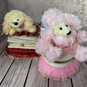 Скринька керамічна з м'якою іграшкою